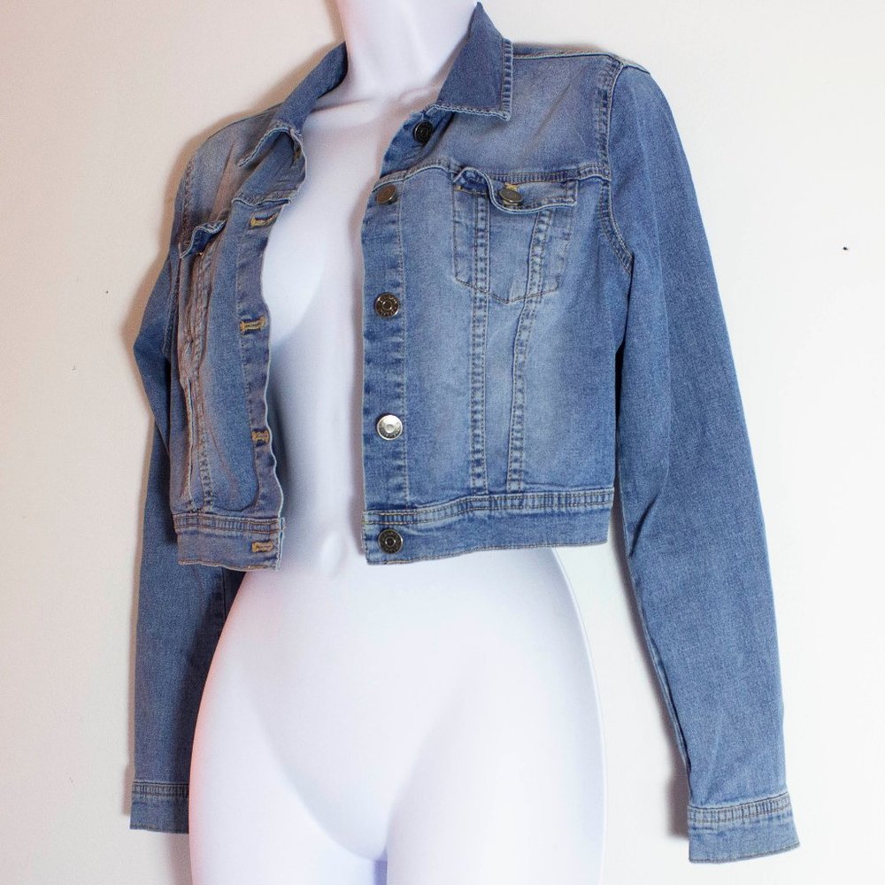Denim Jean Jacket classic cropped blue